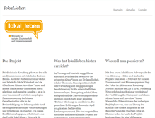 Tablet Screenshot of lokal-leben.org